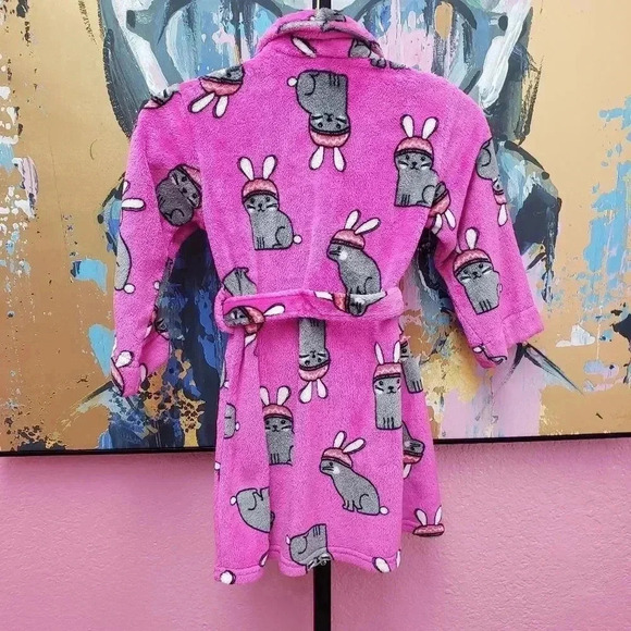 Cuddl Duds Pink Girls Robe - Picture 2 of 3